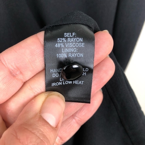 NWT Lulus- Capsleeve black long dress maxi with back keyhole slits size: s - Picture 8 of 16